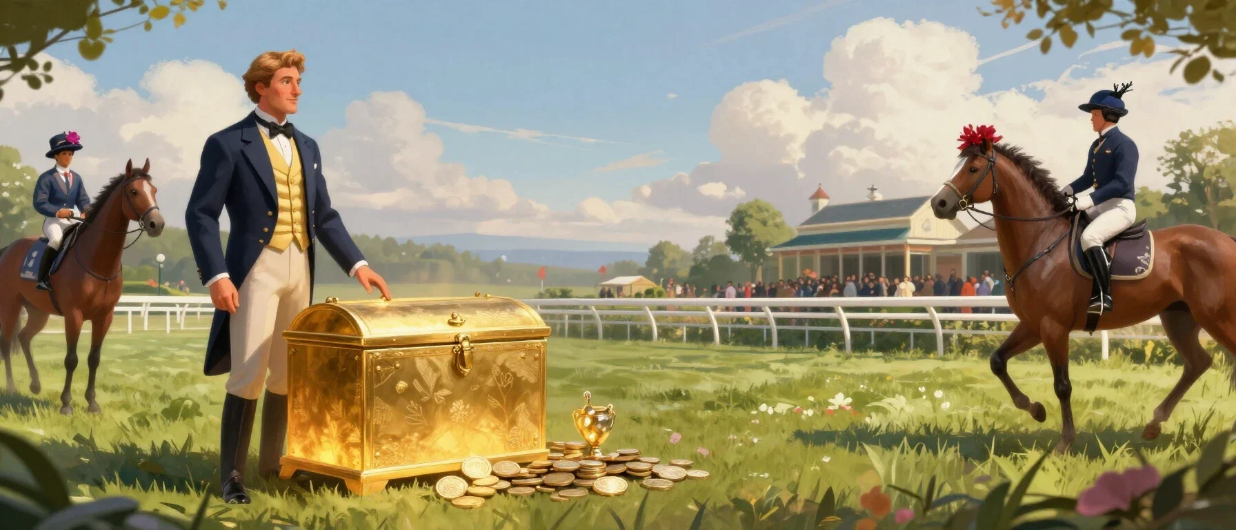 Rabbit Win Casino bonus chest with coins and a key