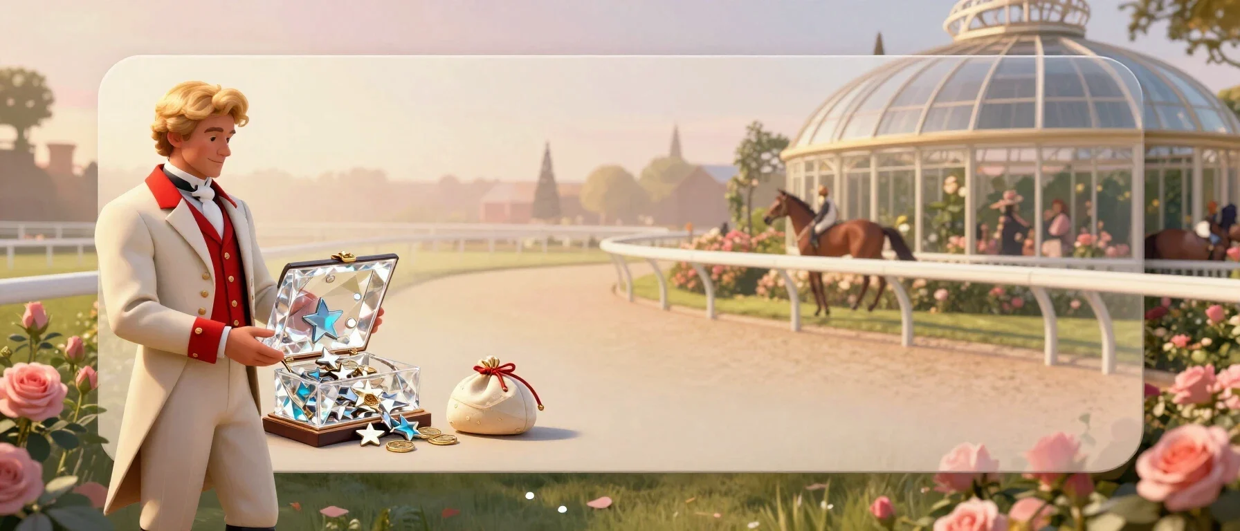 Rabbit Win Casino free spins beside a fantasy treasure chest